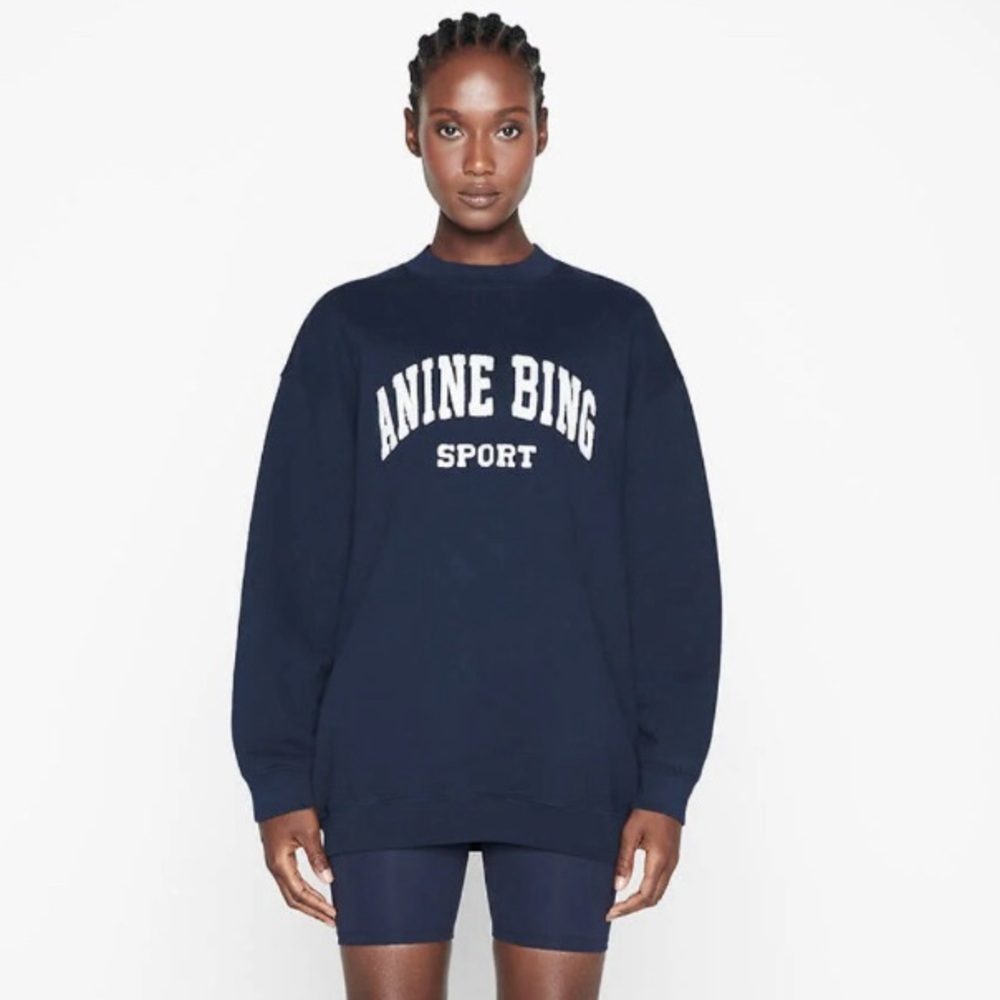 Anine Bing Sport Tyler Sweatshirt in Pacific Blue